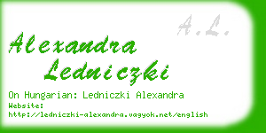 alexandra ledniczki business card